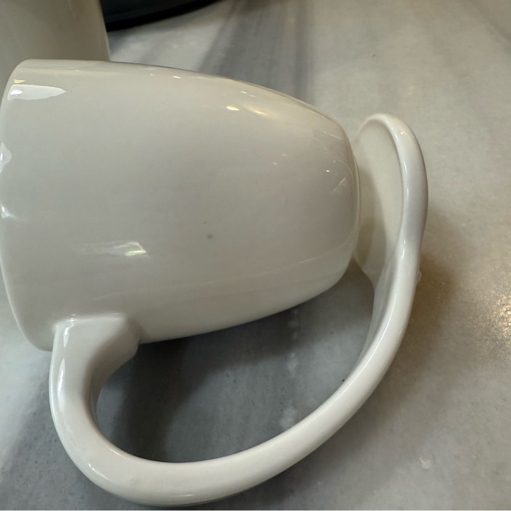 Floating Mug Set of 2 - White Ceramic Mugs - Picture 7 of 7